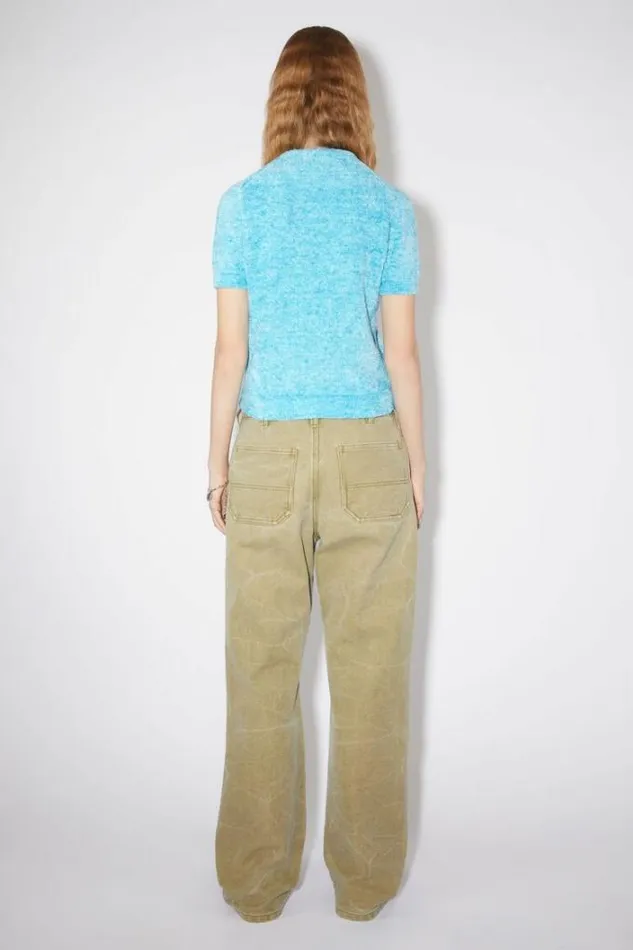 Acne Studios Knitwear Woman Crew Neck SweaterUnisex Teal Blue
