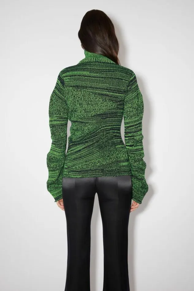 Acne Studios Knitwear Woman Distorted Cardigan NavyFlou Green