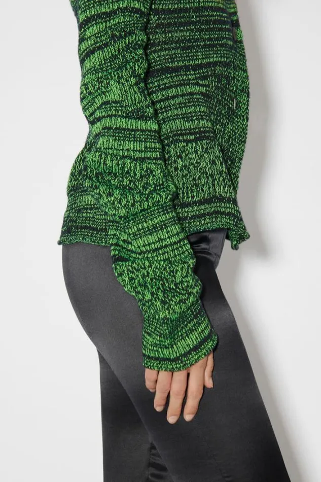 Acne Studios Knitwear Woman Distorted Cardigan NavyFlou Green