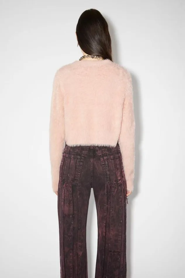 Acne Studios Knitwear Woman Fluffy Knit Cardigan Dusty Pink