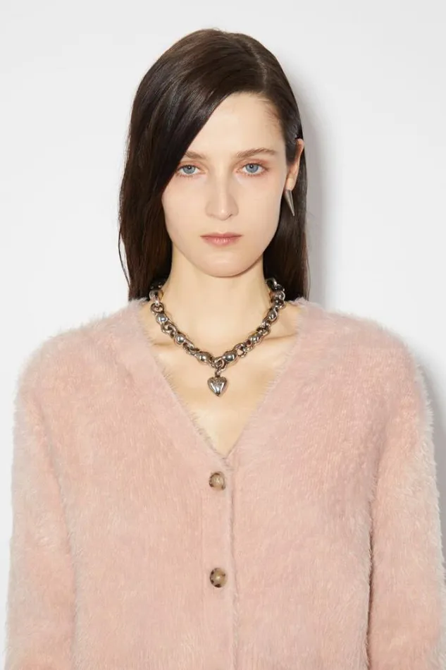 Acne Studios Knitwear Woman Fluffy Knit Cardigan Dusty Pink