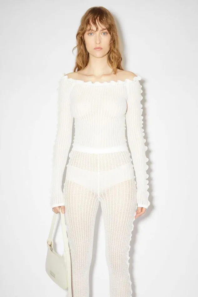 Acne Studios Knitwear Woman Knitted JumperRunway Show White