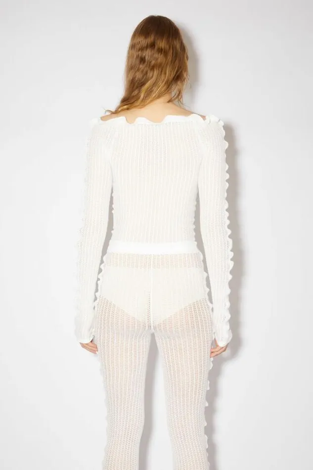 Acne Studios Knitwear Woman Knitted JumperRunway Show White