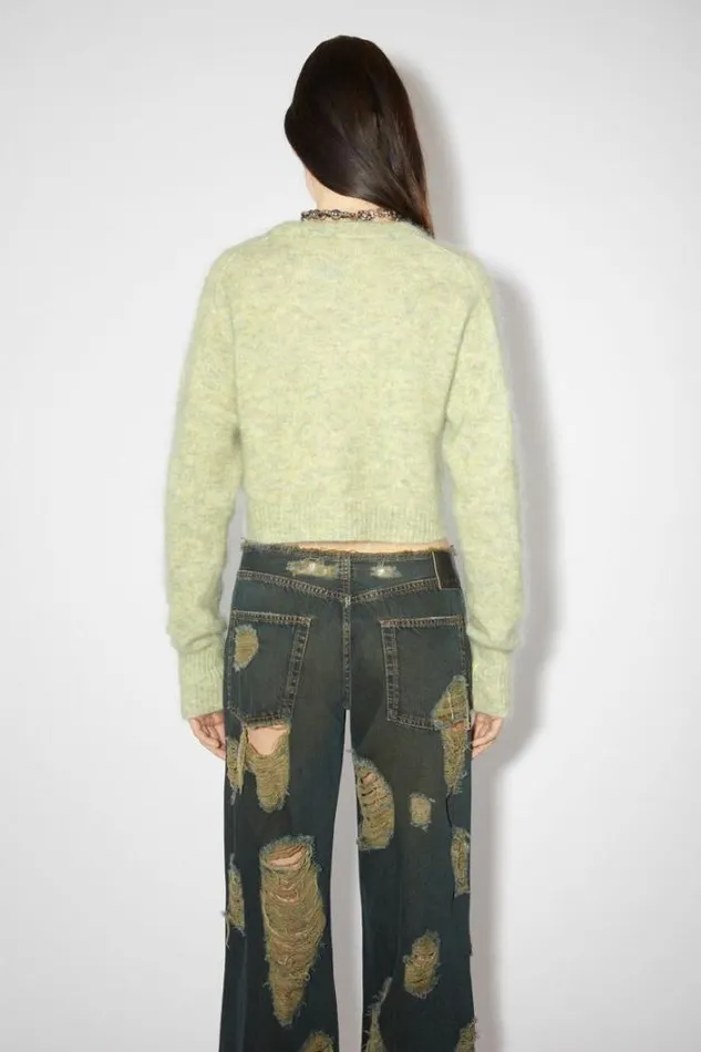 Acne Studios Knitwear Woman Mohair Blend Cardigan Pistachio Green