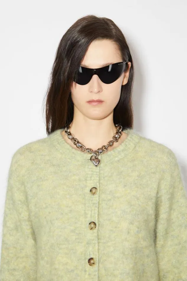 Acne Studios Knitwear Woman Mohair Blend Cardigan Pistachio Green
