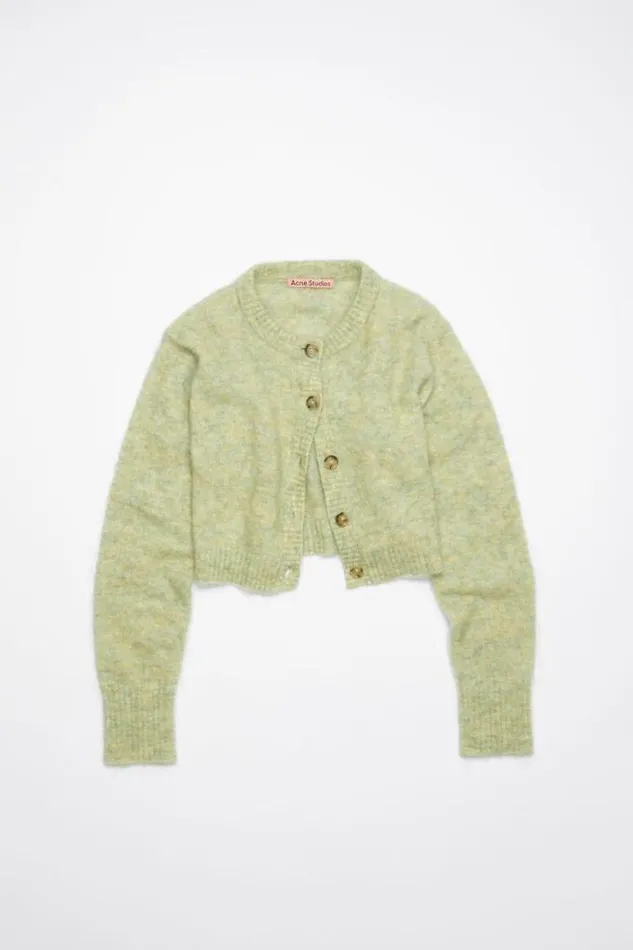 Acne Studios Knitwear Woman Mohair Blend Cardigan Pistachio Green