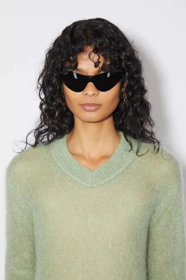 Acne Studios Knitwear Woman Mohair Blend Jumper Sage Green