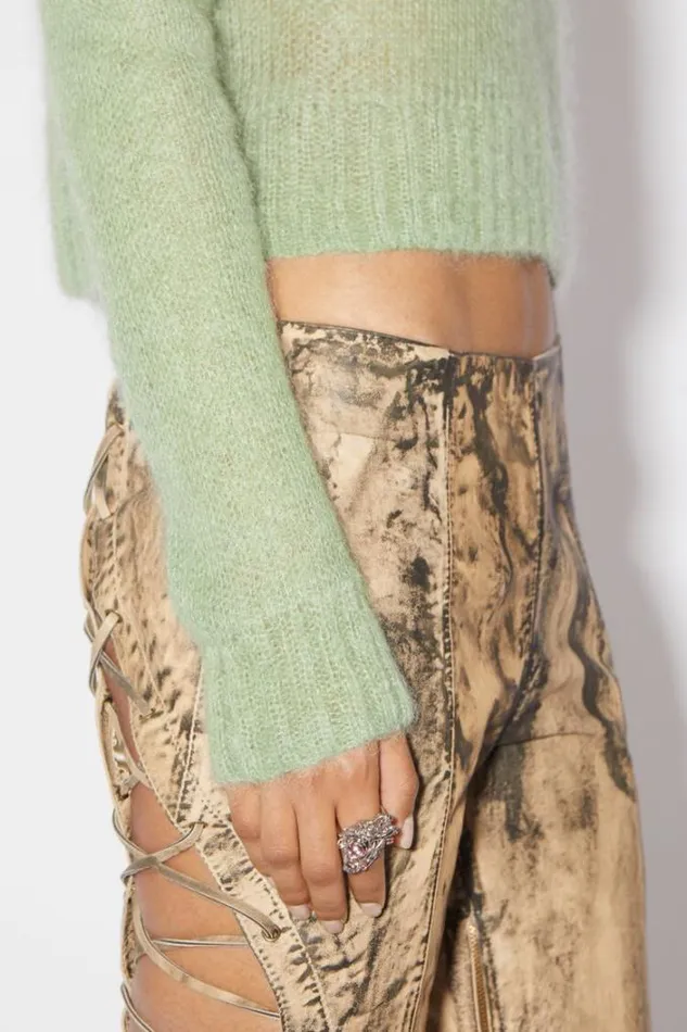 Acne Studios Knitwear Woman Mohair Blend Jumper Sage Green