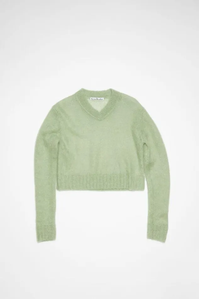 Acne Studios Knitwear Woman Mohair Blend Jumper Sage Green