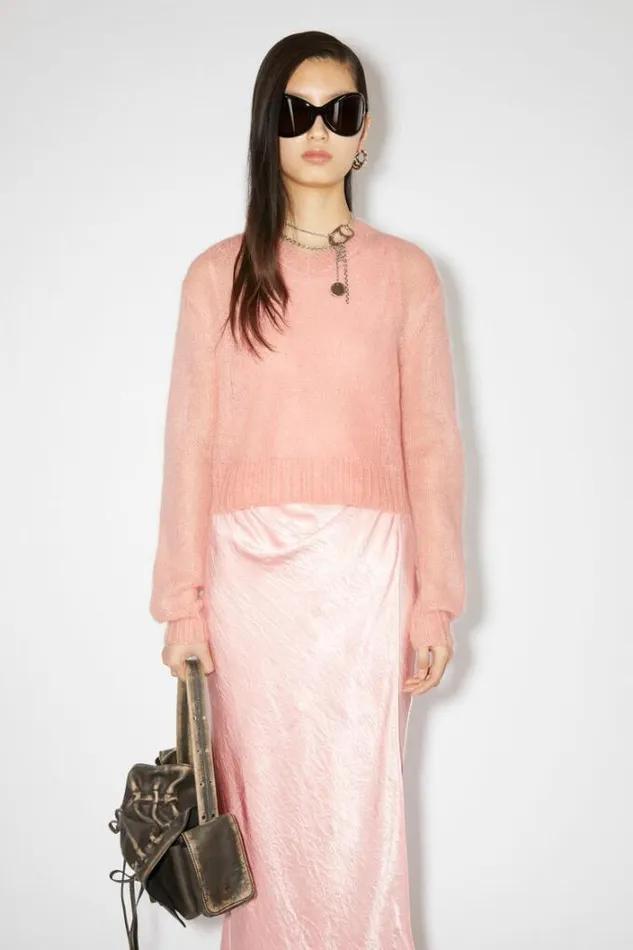 Acne Studios Knitwear Woman Mohair Blend Jumper Sherbet Pink