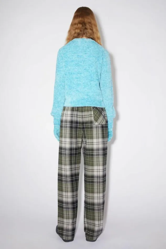 Acne Studios Knitwear Woman Textured CardiganUnisex Teal Blue
