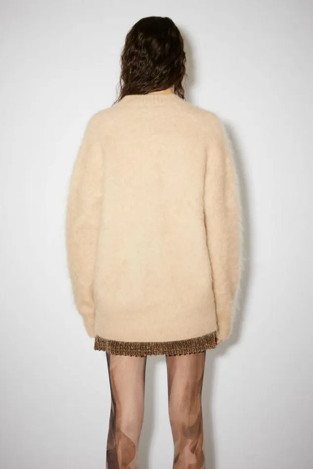 Acne Studios Knitwear Woman Vneck Jumper Warm Beige