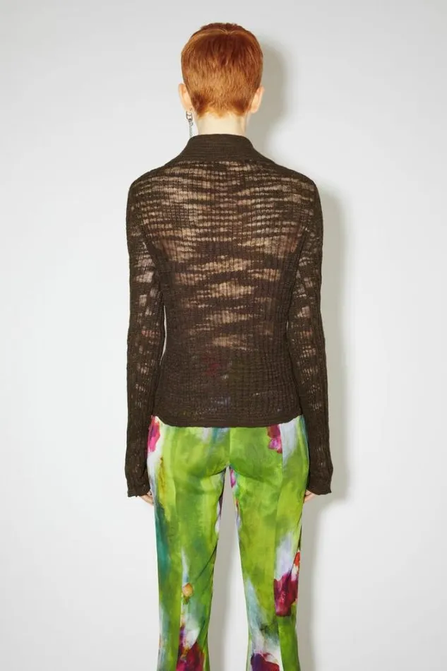 Acne Studios Knitwear Woman Wide Rib Jumper Dark Brown