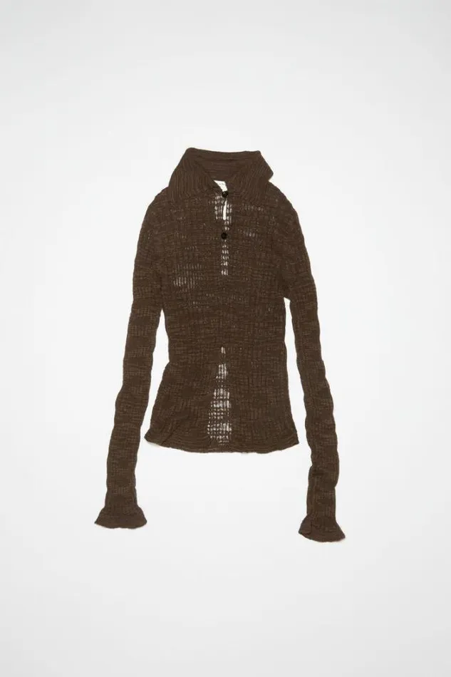 Acne Studios Knitwear Woman Wide Rib Jumper Dark Brown