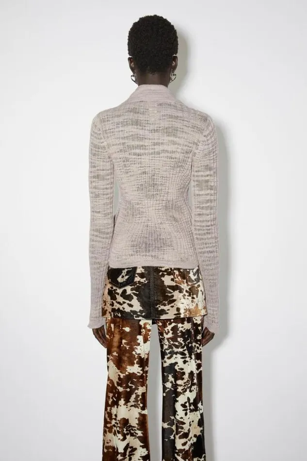 Acne Studios Knitwear Woman Wide Rib Jumper Dusty Lilac