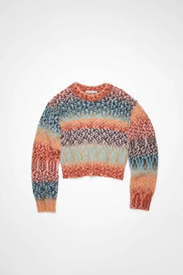 Acne Studios Knitwear Woman Wool Blend Jumper BrownBlue Multi