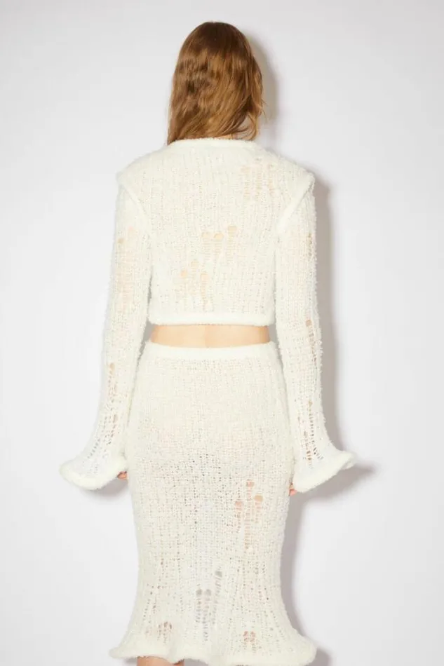 Acne Studios Knitwear Woman Wool CardiganRunway Show Off White