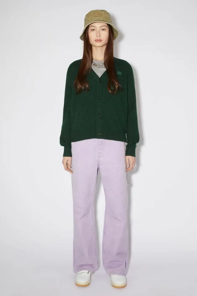Acne Studios Knitwear Woman Wool CardiganUnisex Bottle Green