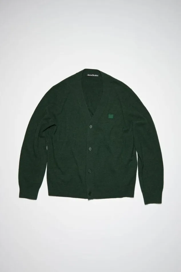Acne Studios Knitwear Woman Wool CardiganUnisex Bottle Green
