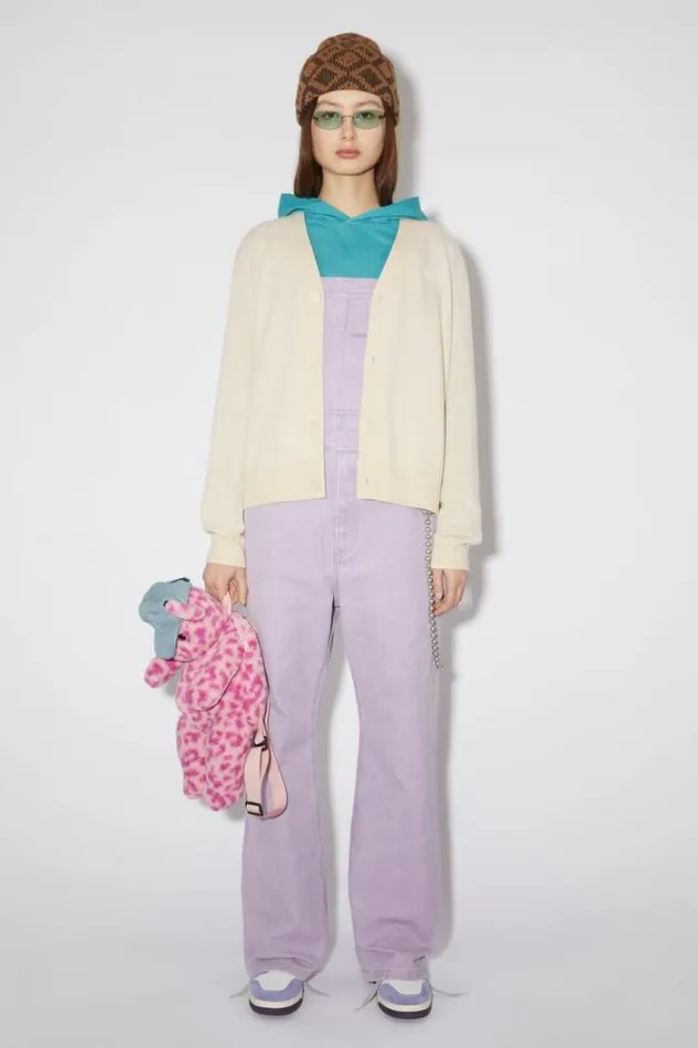 Acne Studios Knitwear Woman Wool CardiganUnisex Oatmeal Melange