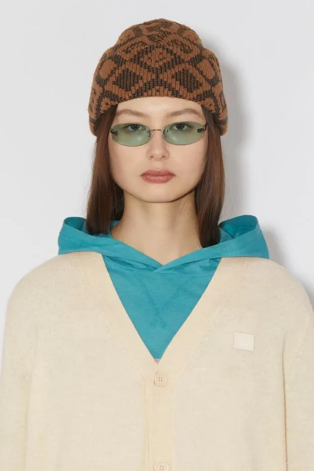 Acne Studios Knitwear Woman Wool CardiganUnisex Oatmeal Melange