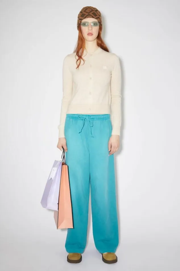 Acne Studios Knitwear Woman Wool Crew Neck Cardigan Oatmeal Melange
