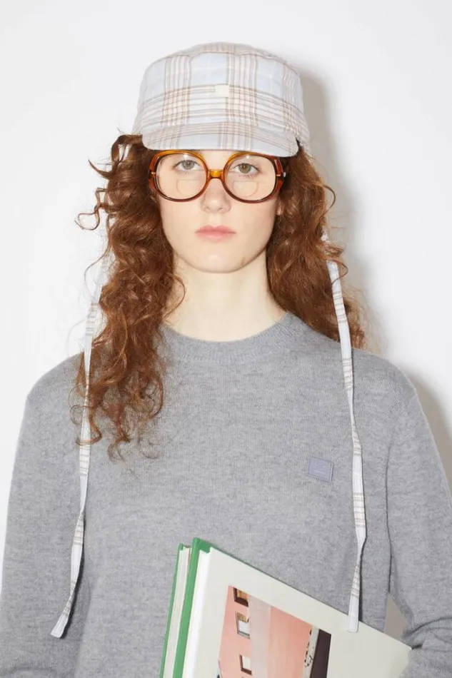 Acne Studios Knitwear Woman Wool Crew Neck SweaterUnisex Grey Melange