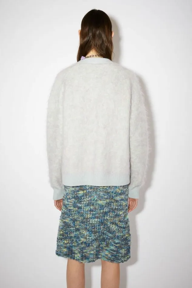 Acne Studios Knitwear Woman Wool Mohair Cardigan Soft Green Melange