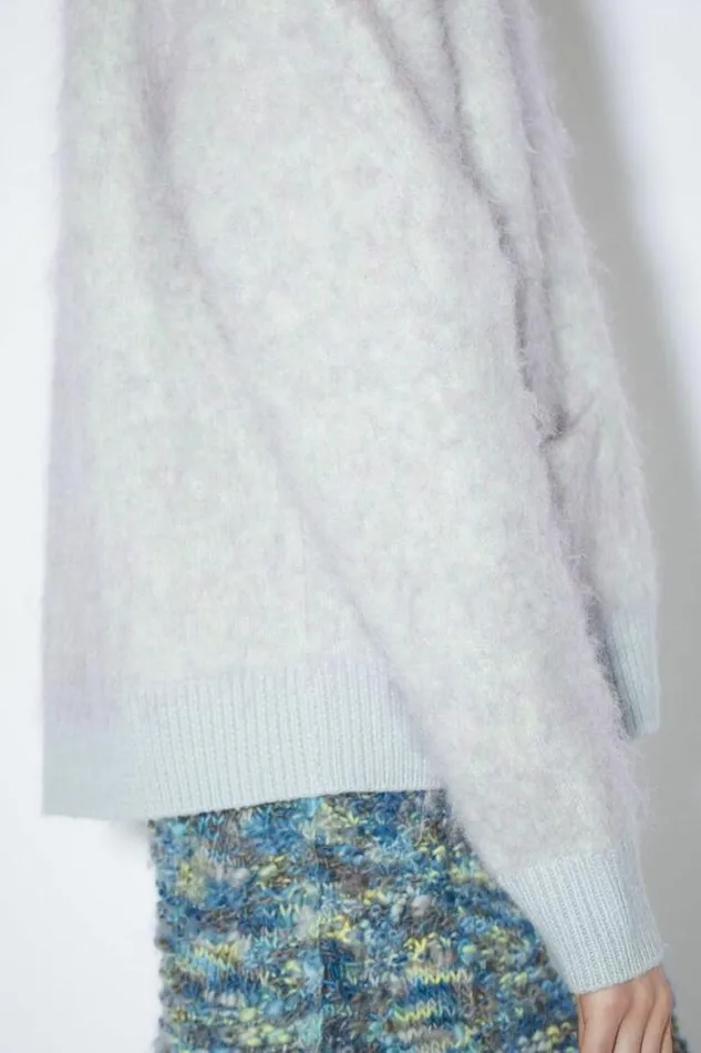 Acne Studios Knitwear Woman Wool Mohair Cardigan Soft Green Melange