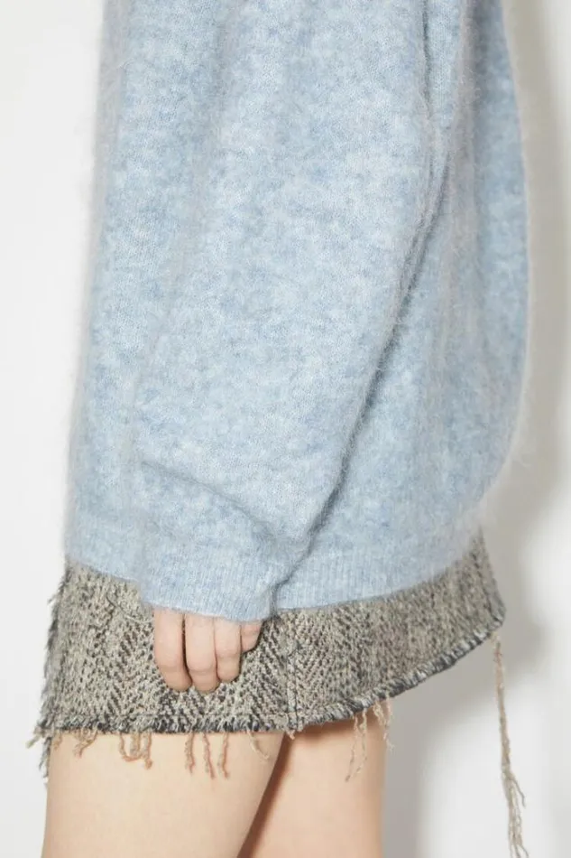 Acne Studios Knitwear Woman Wool Mohair Jumper Denim Blue