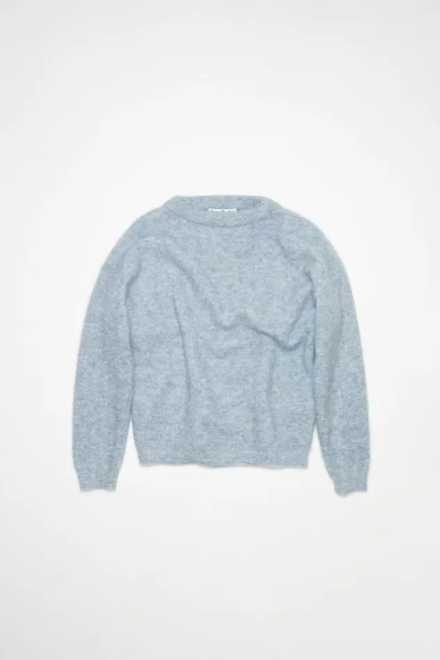 Acne Studios Knitwear Woman Wool Mohair Jumper Denim Blue