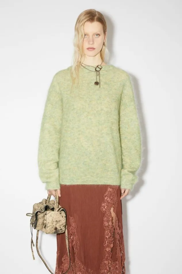 Acne Studios Knitwear Woman Wool Mohair Jumper Pistachio Green