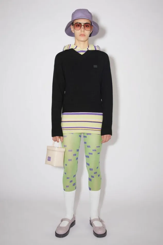 Acne Studios Knitwear Woman Wool Vneck SweaterUnisex Black