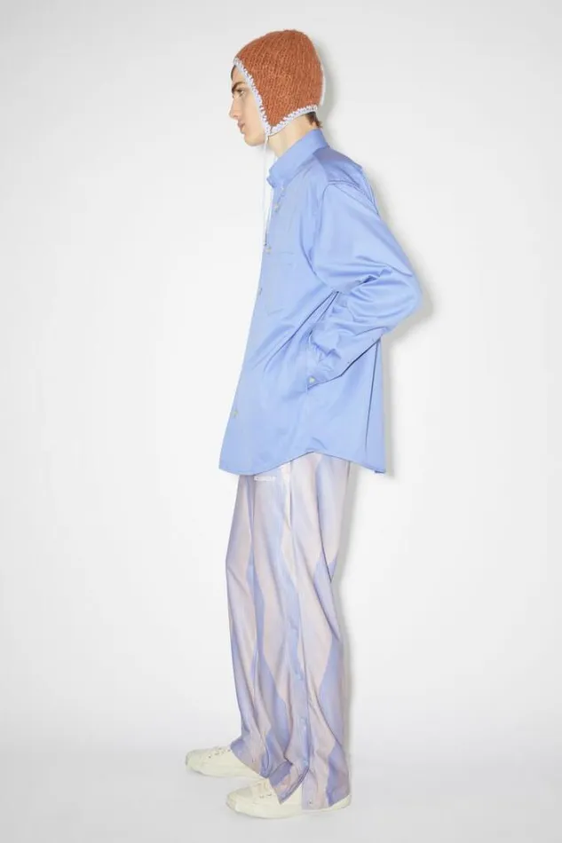 Acne Studios Outerwear Man Buttonup Overshirt Cornflower Blue