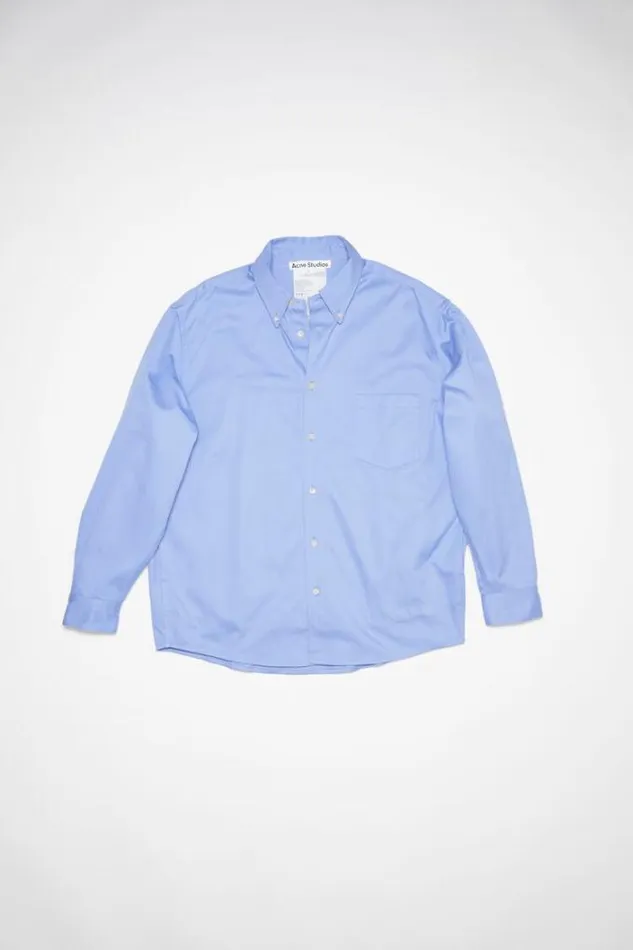 Acne Studios Outerwear Man Buttonup Overshirt Cornflower Blue