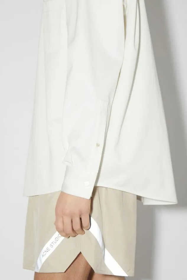 Acne Studios Outerwear Man Buttonup Overshirt White