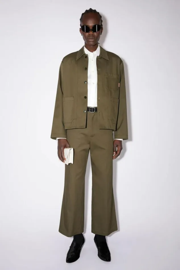 Acne Studios Outerwear Man Casual Jacket Khaki Green