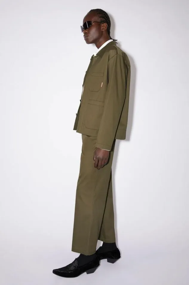 Acne Studios Outerwear Man Casual Jacket Khaki Green