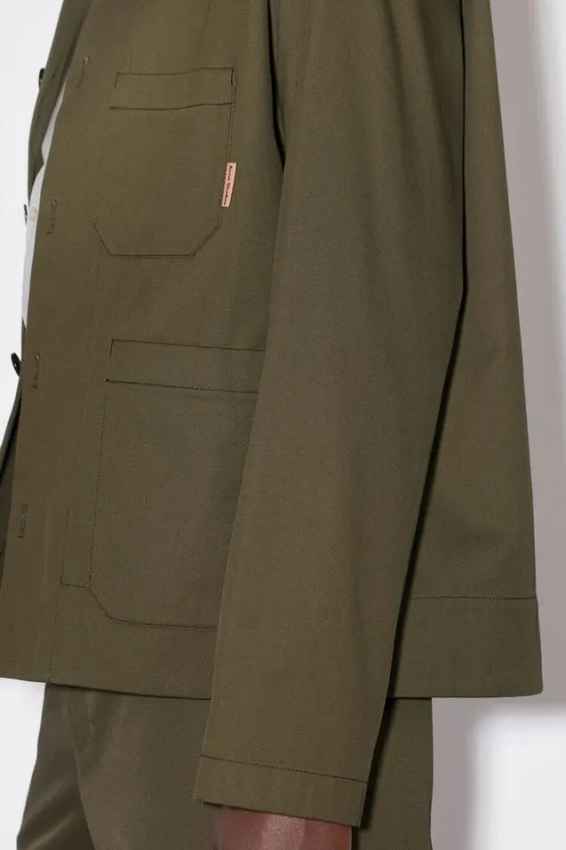 Acne Studios Outerwear Man Casual Jacket Khaki Green