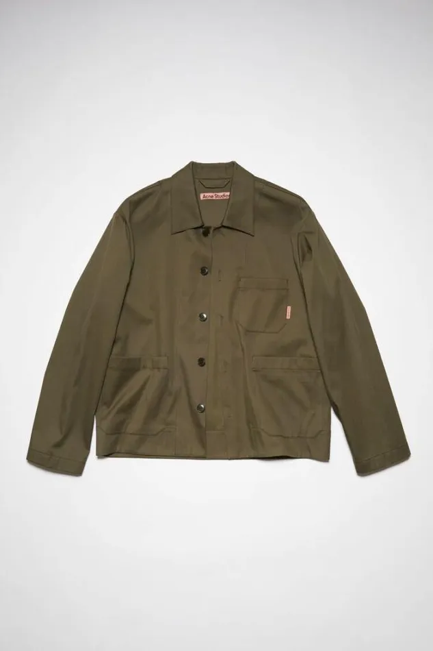 Acne Studios Outerwear Man Casual Jacket Khaki Green