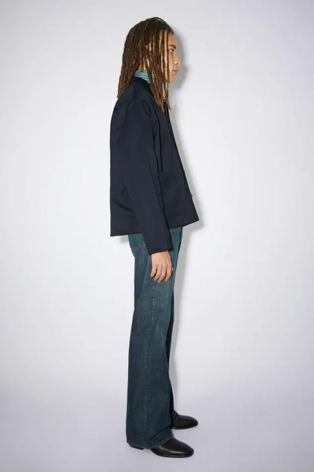 Acne Studios Outerwear Man Casual Jacket Navy Blue