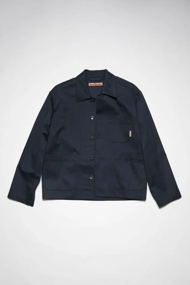 Acne Studios Outerwear Man Casual Jacket Navy Blue
