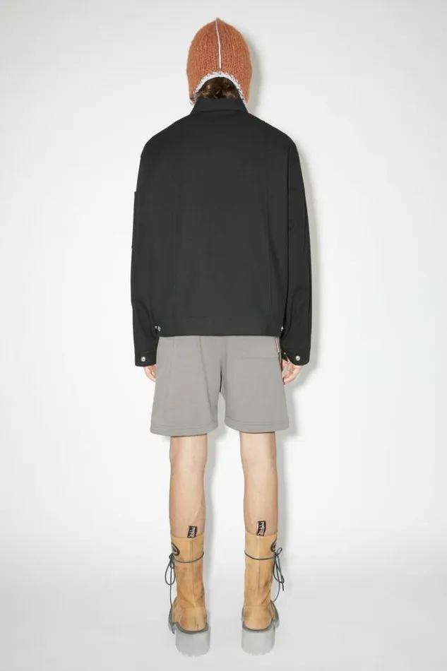 Acne Studios Outerwear Man Cotton Blend Overshirt Black