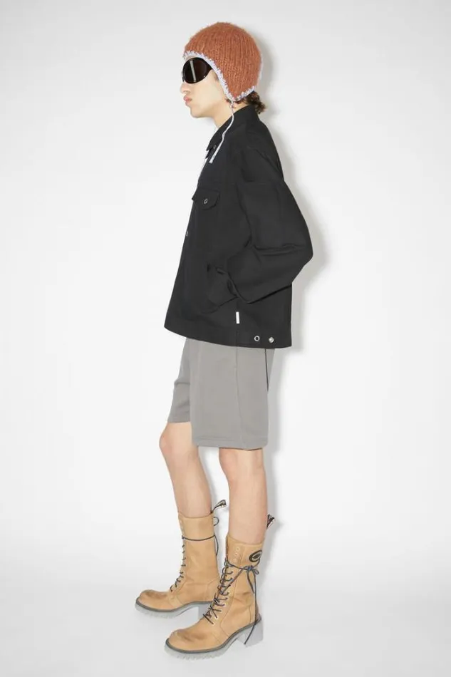 Acne Studios Outerwear Man Cotton Blend Overshirt Black