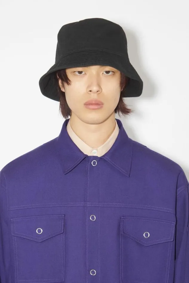 Acne Studios Outerwear Man Cotton Blend Overshirt Electric Purple
