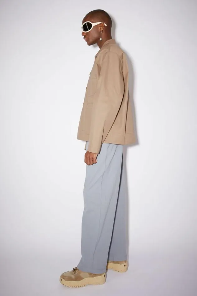 Acne Studios Outerwear Man Cotton Twill Jacket Beige