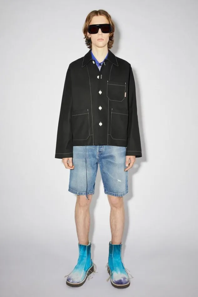 Acne Studios Outerwear Man Heavy Twill Jacket Black