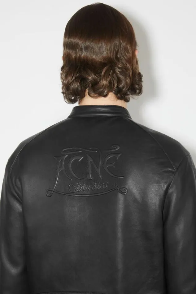 Acne Studios Outerwear Man Leather Jacket Black