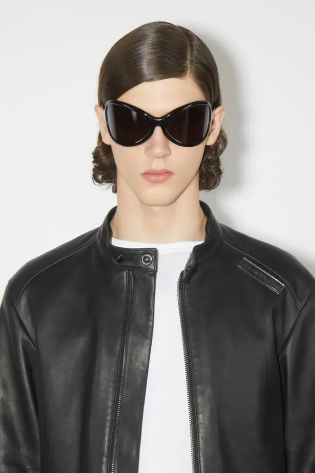 Acne Studios Outerwear Man Leather Jacket Black
