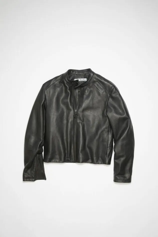 Acne Studios Outerwear Man Leather Jacket Black